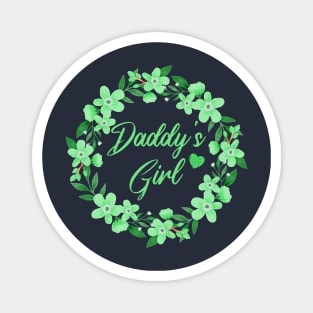 Floral Daddy's Girl, Forget Me Not Floral Wreath Magnet